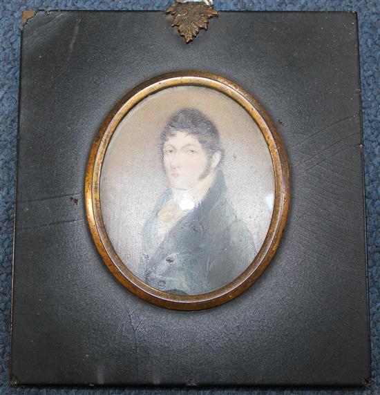Henry Hervé (fl. 1801-c.1817) Miniature of a gentleman, 3 x 2.25in.